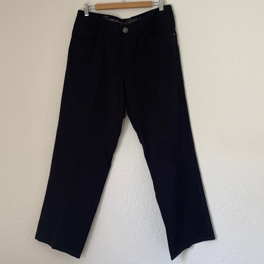 Tommy Bahama Boracay Pants Mens 34 Black Tencel Cotton Straight Coastal‎ Resort